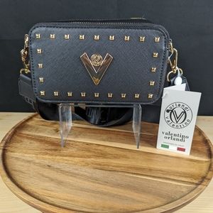 Valentino Orlandi Black Small Crossbody Shoulder Bag  NWT
